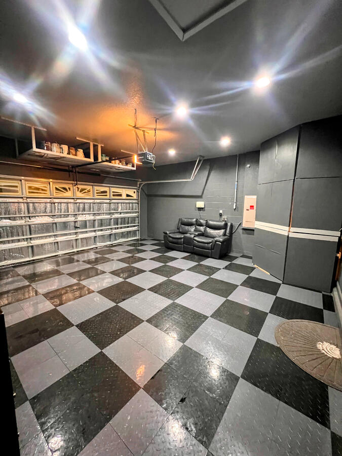 Recess lights and concealed utility area. Recess lights and concealed utility area.