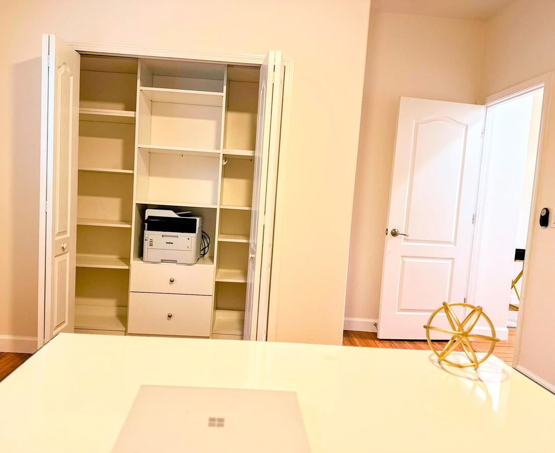 Bedroom 1 with built in closet Bedroom 1 with built in closet